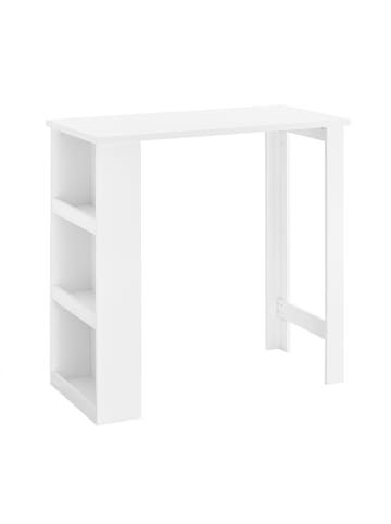 Frühstückstheke in Mattweiß - (W) 57 x (H) 106 x (L) 112 cm