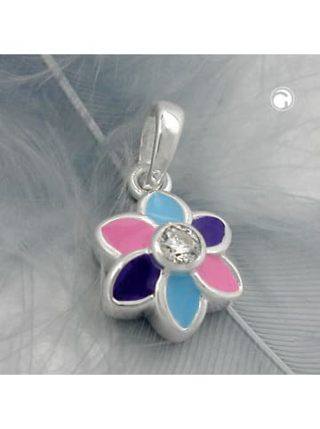 Anhänger 9mm Silber 925 in lila - pink - blau