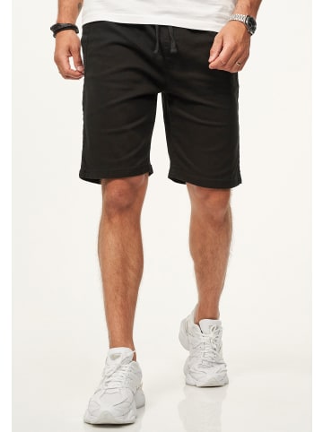 Chinoshorts - mit Gummibund & Tunnelzug - Kurze Hose für Herren in Black