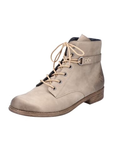Schnürstiefeletten in Beige