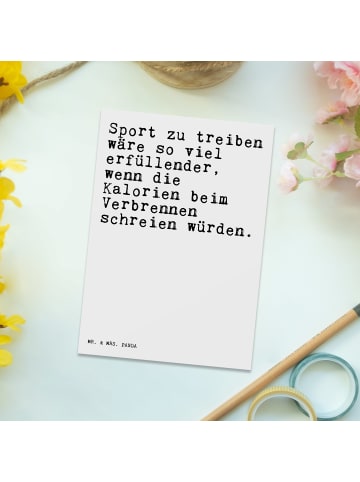Postkarte Sport zu treiben wäre... mit Spruch in Weiß