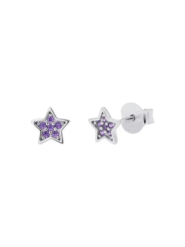 Ohrstecker Silber 925, rhodiniert in lila