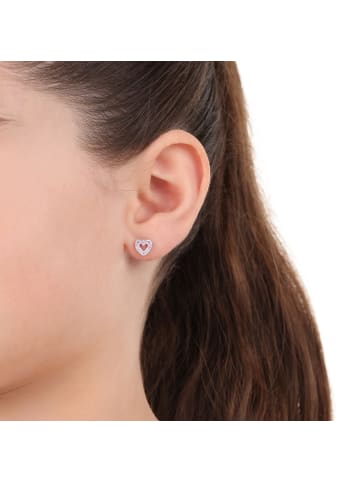 Ohrstecker Silber 925, rhodiniert in Rosa