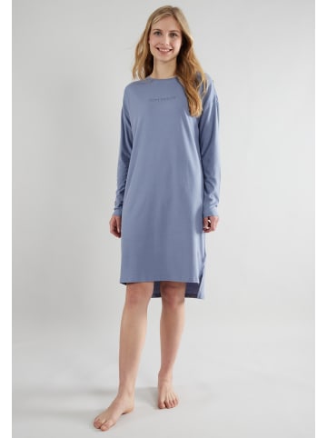 Nachthemd Charlotte in blau-mittel-uni