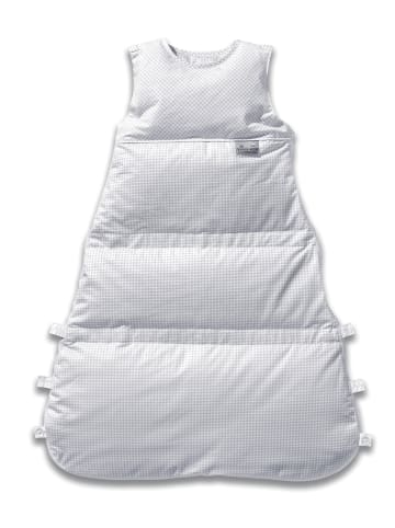 Ganzjahres-Kinder Daunen Schlafsack Vichy Karo Silber