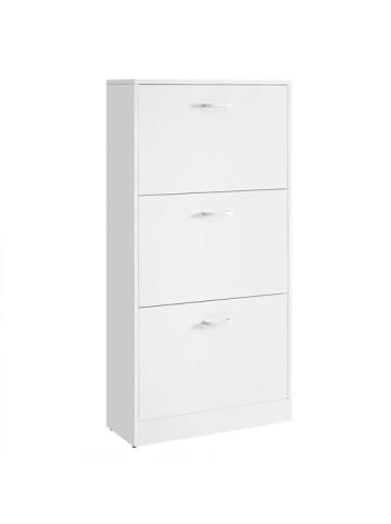 Schuhschrank Custos in Weiß - (B)60 x (H)120 x (T)24 cm