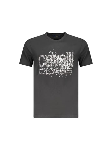 Schwarz Baumwolle Herren T-Shirt