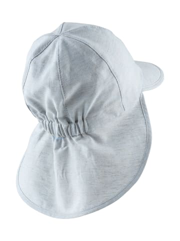 Schirmmütze mit Nackenschutz meliert in bleu