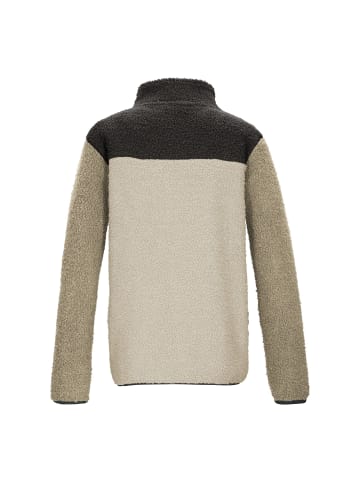 Sherpajacke mit Stehkragen in Steingrau071