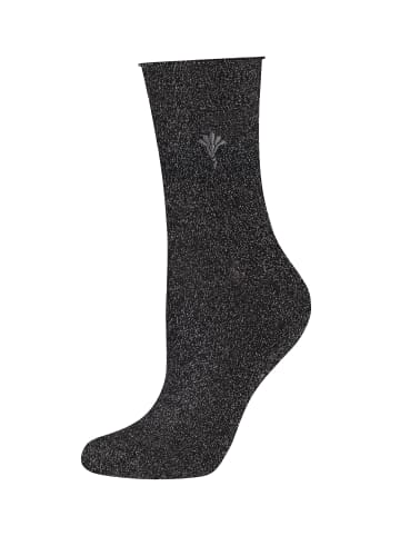 Socken viscose lurex 2er Pack black white