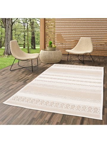 In- & Outdoor Teppich Ottawa Stripes in beige