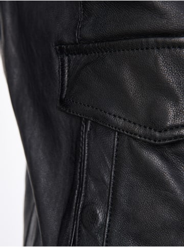 Lederjacke 51190 in schwarz
