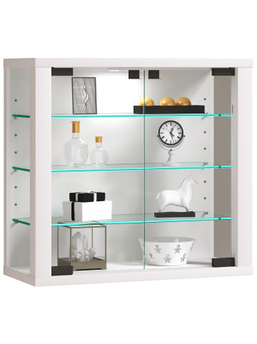 Wandvitrine Hängevitrine Glasvitrine Vitrosa S in Weiß