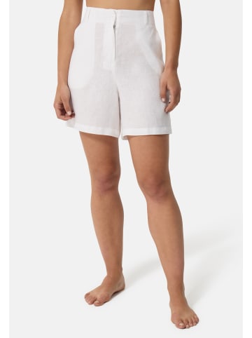 Leinen Hosen kurz in Weiss