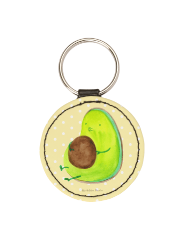 Schlüsselanhänger Avocado Pfeifen ohne Spruch in Gelb Pastell