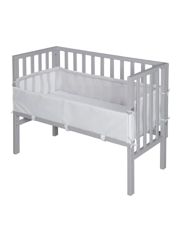 Beistellbett 2in1 roba Style + Matratze, Nestchen & Barriere, höhenverstellbar