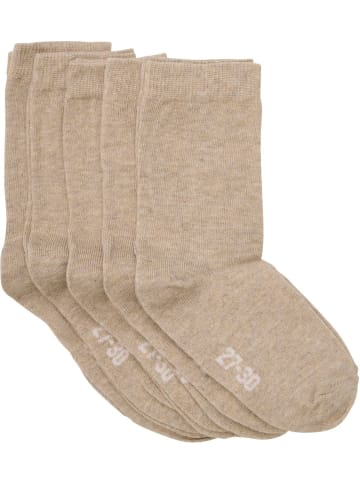 Kinder Socken "Ankle Sock Solid (5-Pack)" in Braun