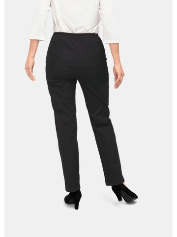 Bequeme Schlupfhose mit Stretchbund in schwarz