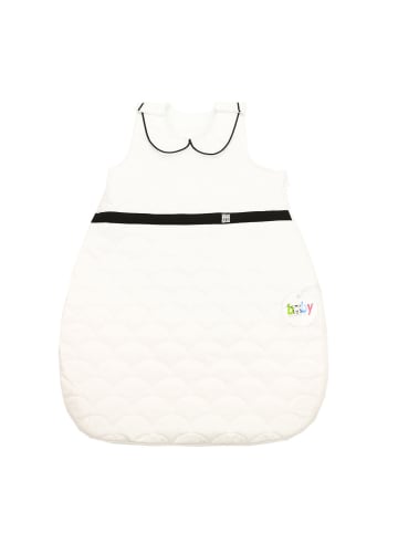 Schlafsack mit "Bubikragen" in Weiß - (L) 70 x (B) 52cm 