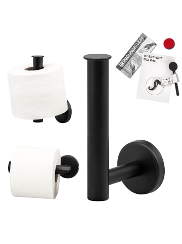 Toilettenpapierhalter Piazza Black ca. 6 x 15 x 9 cm (B/H/T)