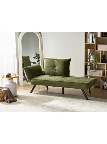 Chaiselongue ROCAMADOUR Grün/Schwarz - (W) 150 x (H) 83 x (L) 72 cm linksseitig