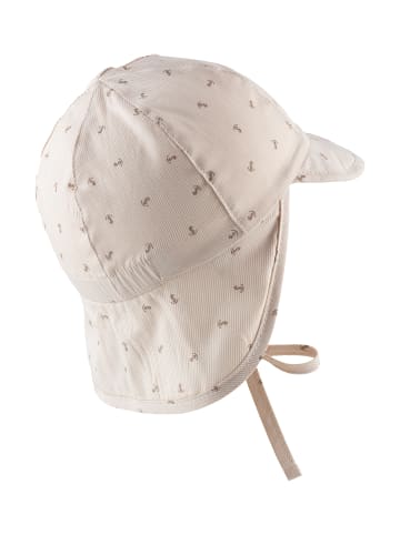 Schirmmütze mit Nackenschutz Anker in beige