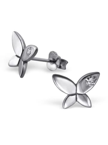 Silber-Ohrringe 925 Schmetterling 0,7 cm x 0,8 cm