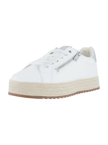 Plateau Schnürschuhe in Weiß