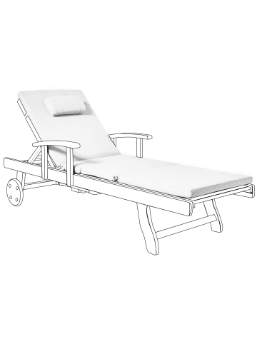 Auflagen TOSCANA/JAVA/AMANTEA PREMIUM in Weiß - (W) 58 x (H) 5 x (L) 189 cm
