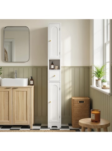Badezimmerschrank in Weiß 20L x 20B x 185H cm