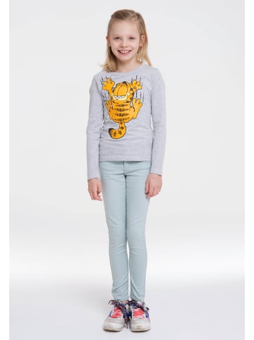 Langarmshirt Garfield in grau-meliert