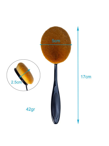 Make Up Pinsel Blender Kosmetik für Foundation Concealer in Schwarz (5cm)