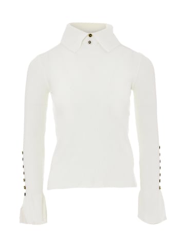 Damen Strickpullover in Wollweiss