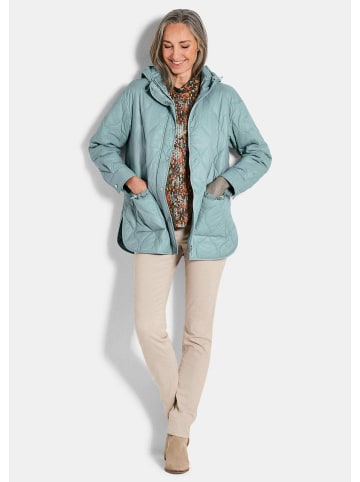 Stilvolle Übergangsjacke mit Kapuze in graugrün