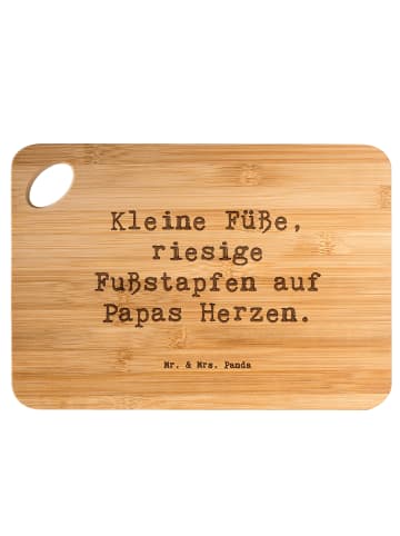 Servierbrett Spruch Baby Herzabdrücke mit Spruch in Braun