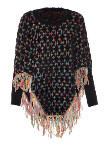 Damen Poncho in Schwarz