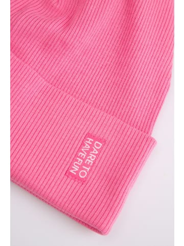 Baumwollset Mütze + Schal in rosa