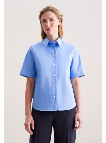 Hemdbluse Regular in Mittelblau