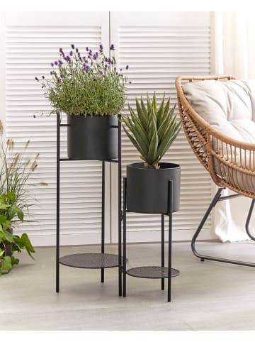 Indoor Blumentopf ULMUS in Schwarz - (W) 58 x (H) 79 x (L) 27 cm