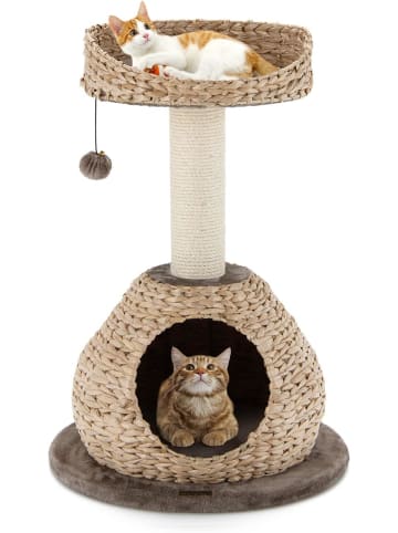 Katzenbaum mit Höhle in Braun