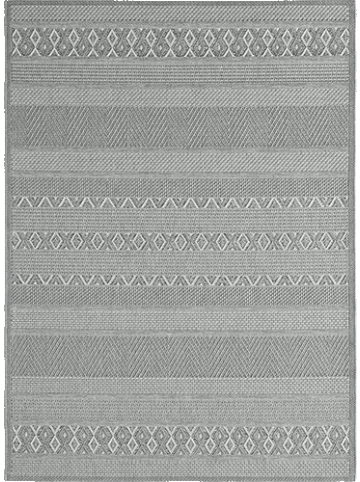 Moderner In-/Outdoor Teppich C in Grau