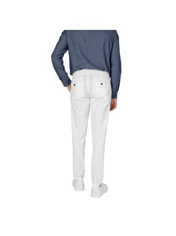 Creme Beige Baumwolle Skinny-Hose
