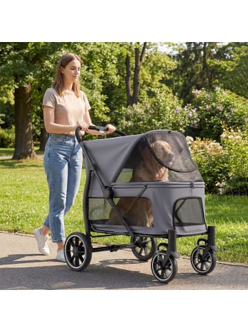 Hundewagen klappbar bis 40 kg in Grau