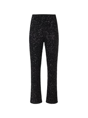 Wolle Hose mit Pailletten in Schwarz