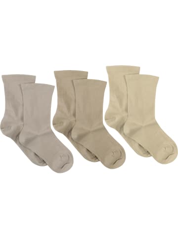 3 Paar Gesundheitssocken mit Komfortbund in Hellbeige/Mittelbeige/Dunkelbeige