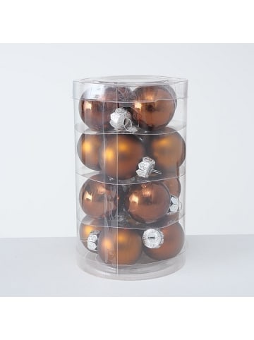 Weihnachtskugeln Ø 4 cm aus 16 tlg in braun