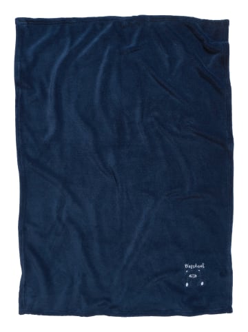 Fleece-Decke Bär in Marine