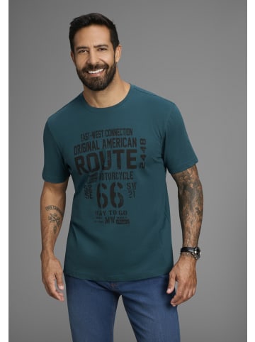 Rundhalsshirt in dunkelgrün