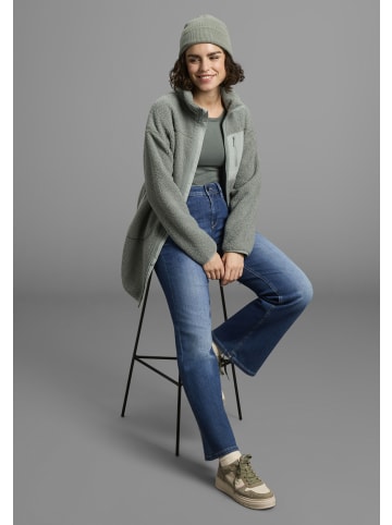 Fleecejacke in grau-grün
