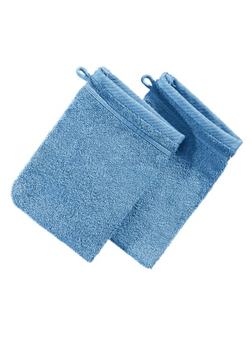 Waschhandschuh 2er-Pack Heidelberg in hellblau